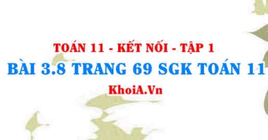 Bài 3.8 trang 69 SGK Toán 11 tập 1 Kết nối tri thức